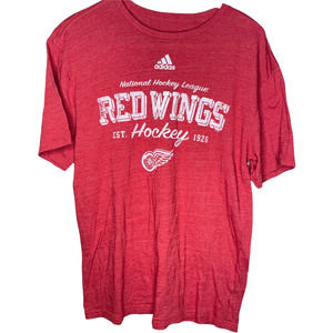 Adidas Detroit Red Wings Men's Soft Red T Shirt Md